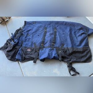 84” heavyweight Blue and Black blanket